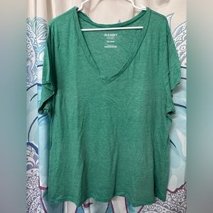 Old Navy Green XXL Vintage Vneck shirt sleeve T-shirt